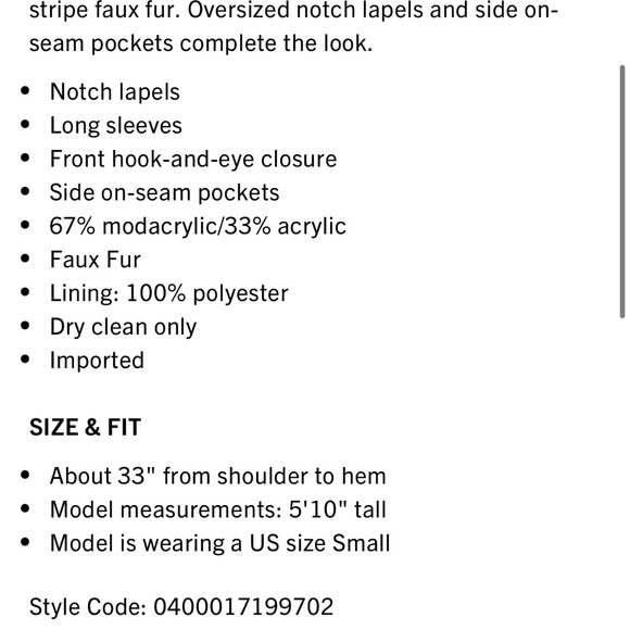 Michael kors glam tiger leopard faux fur coat - Picture 6 of 8